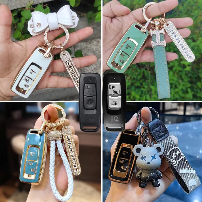 เคสกุญแจรีโมตรถจักรยานยนต์ TPU สําหรับ Honda Giorno / Forza350 / Adv160 / PCX PCX-160 PCX160/ Scoopy-i / Adv350 / Click160 /Lead125 / Click125i / Lead (งานเป๊ะ) เคสกุญแจรีโมท เคสกุญแจpcx ซองใส่กุญแจPcx