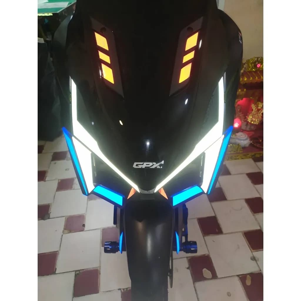 GPX DRONE 155 ฟิล์มแต่งคิ้วหน้ากากบน ป้องกันรอย เพิ่มความสวยงาม0