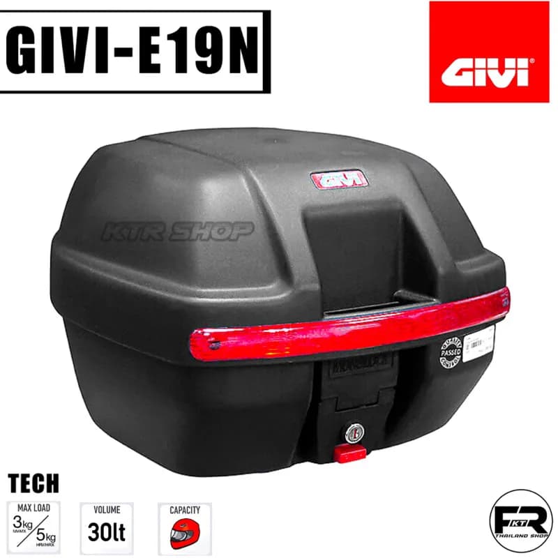 กล่องท้าย GIVI E19N ทับทิมแดง MONOLOCK: ทนทาน ปลอดภัย นำเข้าจากอิตาลี