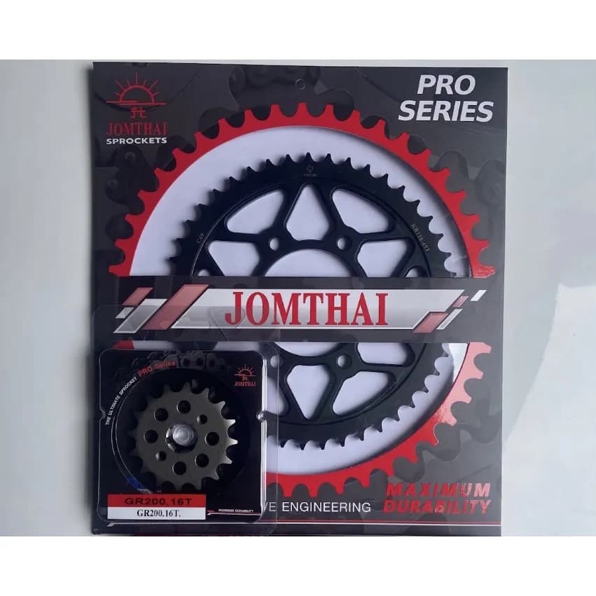 ชุดสเตอร์หน้า-หลัง JOMTHAI สำหรับ GPX Demon GR200R ขนาด 428