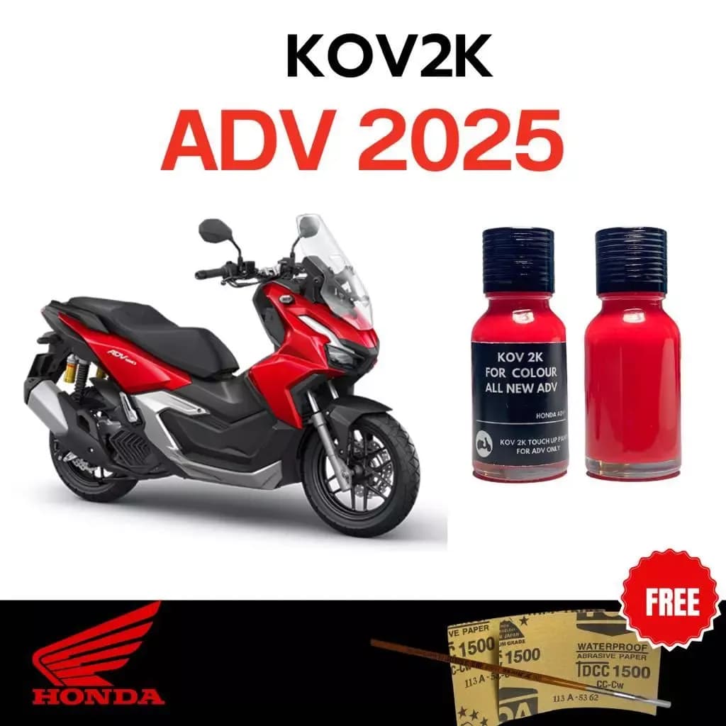 KOV 2K สีแต้มรถadv ADV150 ADV160 ADV350 แถมพู่กัน + กระดาษทรายน้ำ 2 เบอร์