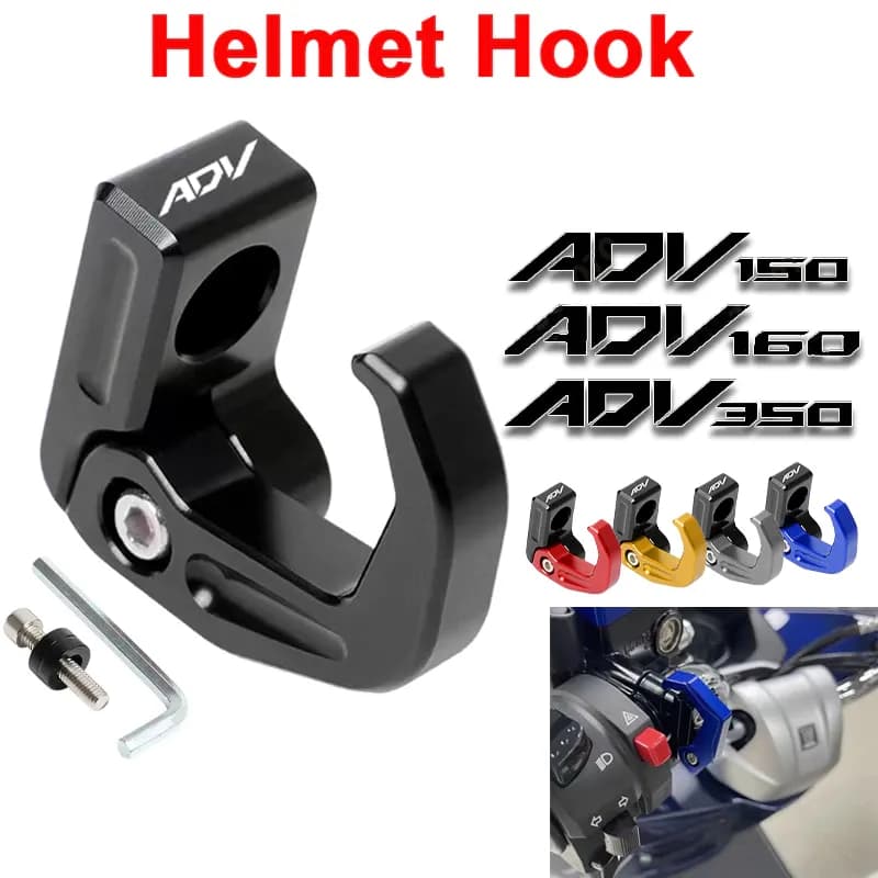 Cnc หมวกกันน ็ อคตะขออลูมิเนียมตะขอพับสําหรับ HONDA ADV150 ADV 160 ADV350