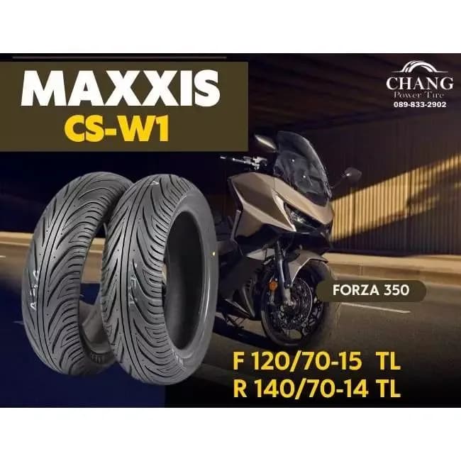 ยางรถมอเตอร์ไซค์ CHENG SHIN TIRE by MAXXIS รุ่น CS-W1 ขนาด 120/70-15 , 140/70-14 TL สำหรับรถ FORZA 350