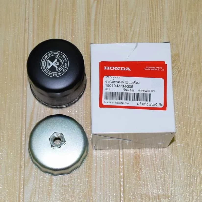 ชุดไส้กรองน้ำมันเครื่อง(พร้อมบล๊อค) Forza 350 ปี2023/ADV 350/Forza 300 G2-3 ปี2018-2020 ราคา/1ชิ้น 15010-MKR-305