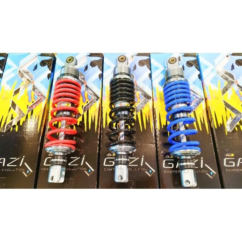 โช้คหลัง Gazi (แก๊สซี่) แท้ สูง 320mm ปรับรีบาวด์ได้ สำหรับ Giorno+, Lead125, Click, Mio, Fino