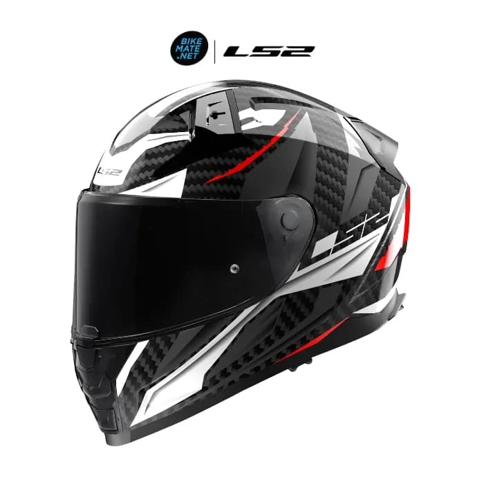 หมวกกันน็อค LS2 FF811 Vector II Carbon Savage White Red Grey