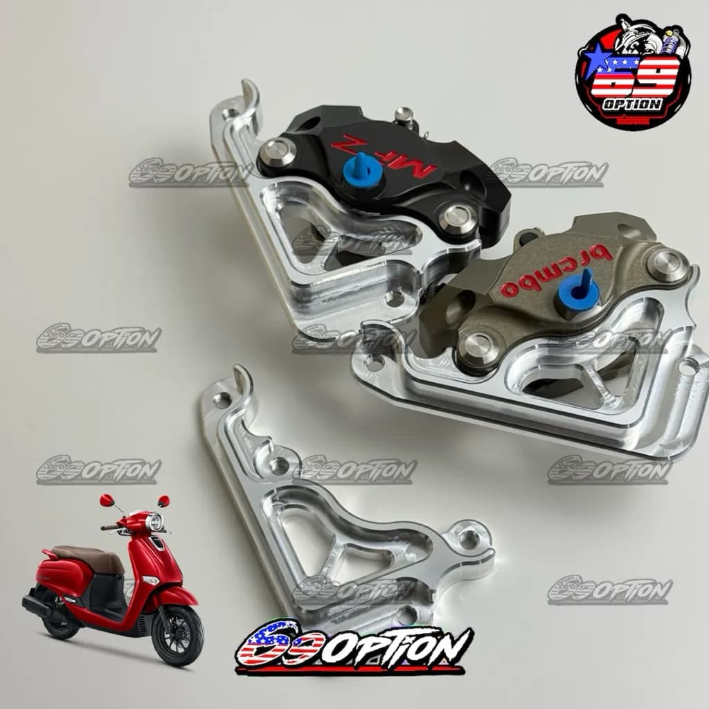 ขาจับปั้มด้วง Brembo MFZ สำหรับ Honda Giorno ABS จาน 220 มม. งานกลึงมือ