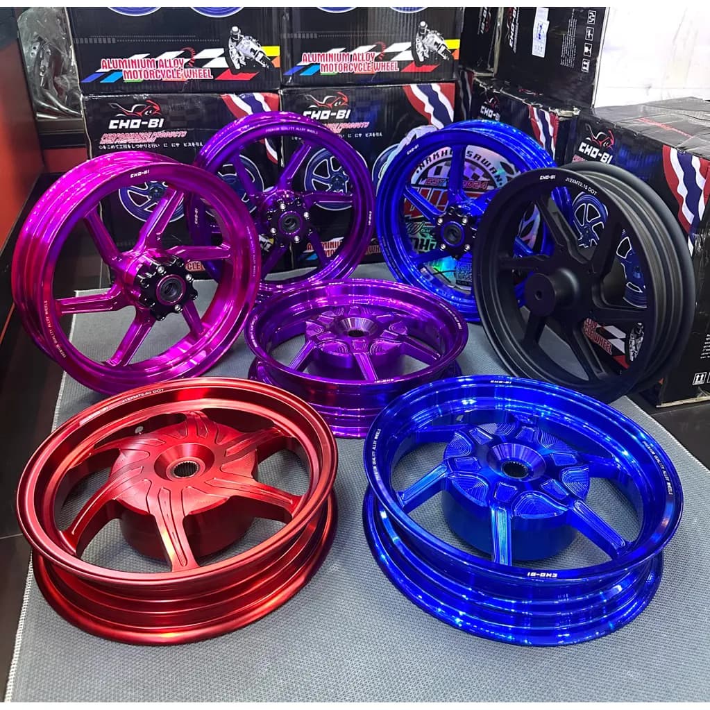 ล้อแม็ก CNC Shobi (โชบิ) ตรงรุ่น Honda Giorno+ (ABS/CBS) มี 7 สี