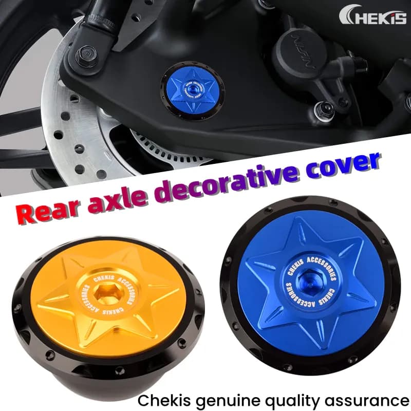 Chekis ครอบป้องกันสนิมเพลาล้อหลังแบบดัดแปลง พร้อมน็อตตกแต่งล้อหลัง for HONDA FORZA350 ADV350 SH350 FORZA ADV SH 350 NSS350