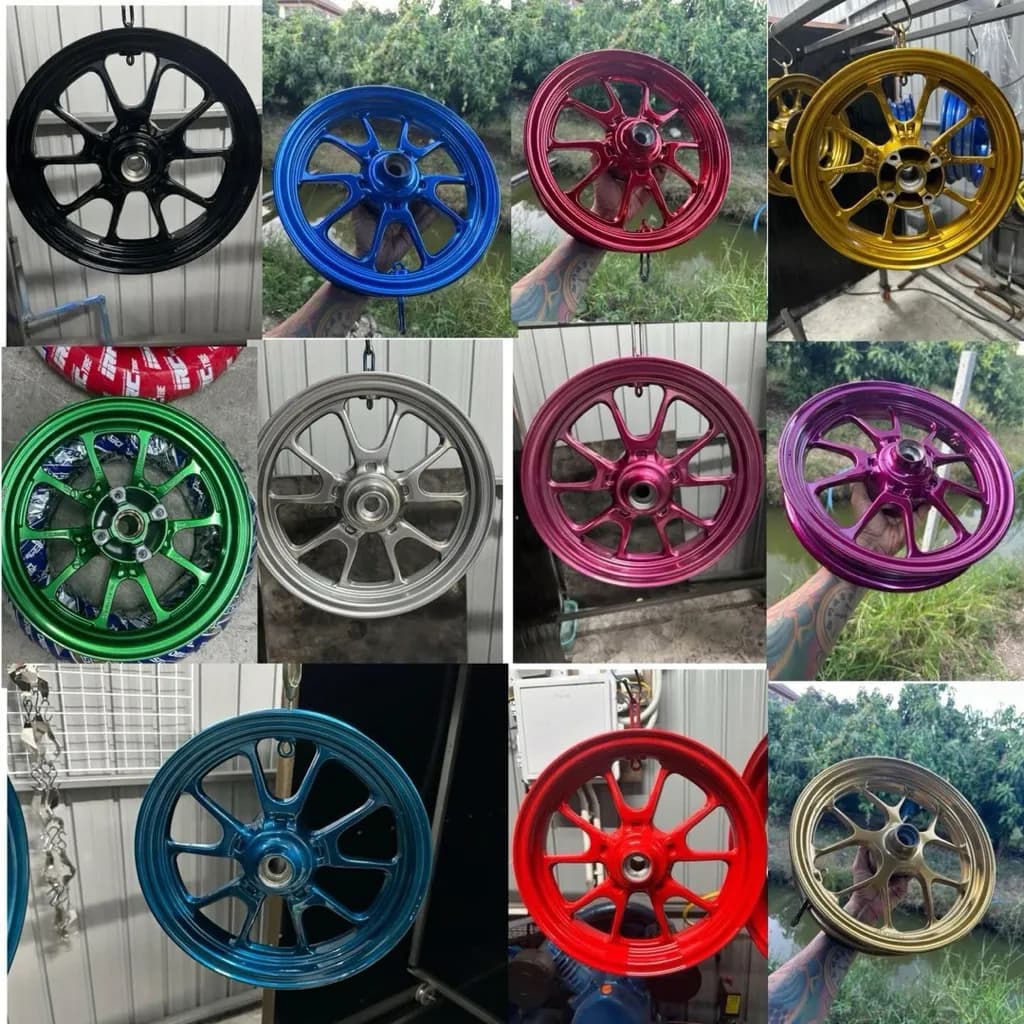 ล้อแท้ทำสีพาวเดอร์โค้ท Honda Giorno (คู่)