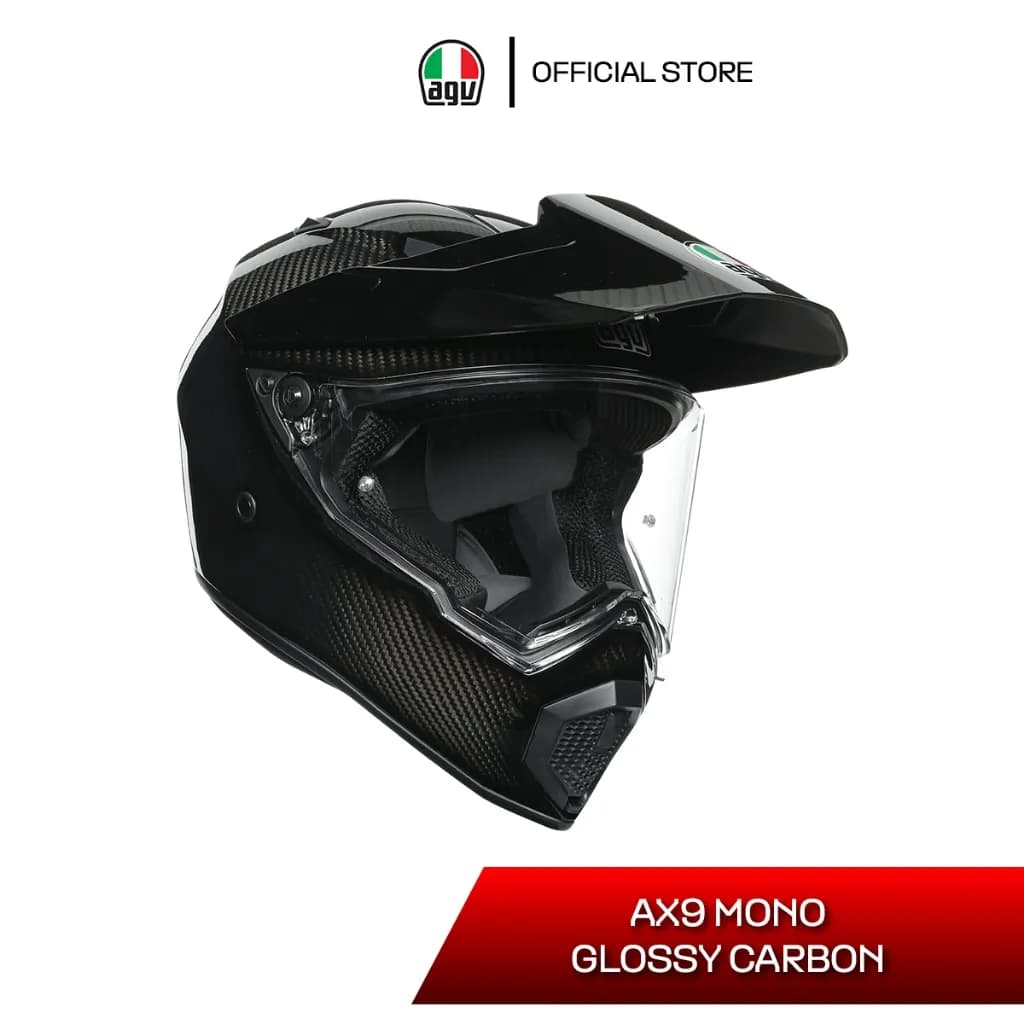 หมวกกันน็อค AGV AX9 MONO GLOSSY CARBON