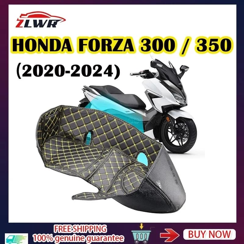 ZLWR HONDA forza350/300 แผ่นรองถังน้ําด้านหลัง วัสดุหนังPU กันน้ำ ทนต่อการสึกหรอ forza350 อุปกรณ์เสริม สําหรับรถจักรยานยนต์ forza 350 ของแต่ง อุปกรณ์ มอเตอร์ไซค์ forza300