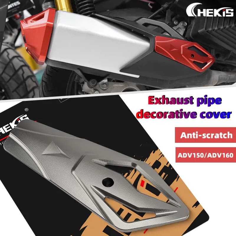 Chekis สําหรับ HONDA ADV150 ADV160 ADV 150 160 ท่อไอเสียแบบดัดแปลง ครอบป้องกันการชนด้านข้าง แถบตกแต่งป้องกันการลวกและป้องกันรอยขีดข่วนตกแต่ง