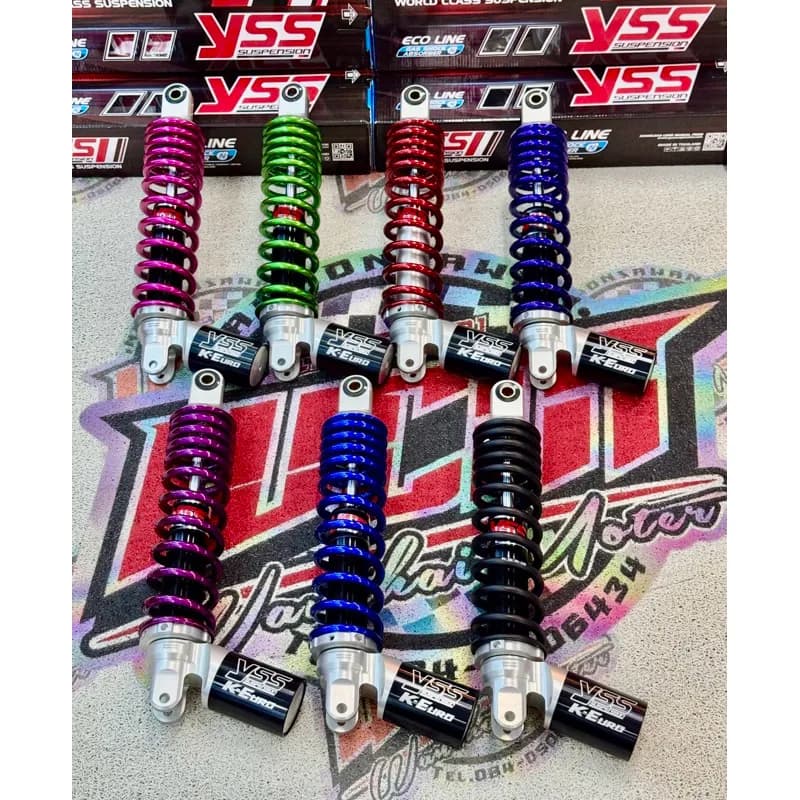 โช๊ค YSS K-Euro แท้ ตรงรุ่น Giorno+ (ใส่ Lead125, Grand Filano 2023+) สปริงพาวเดอร์โค้ท