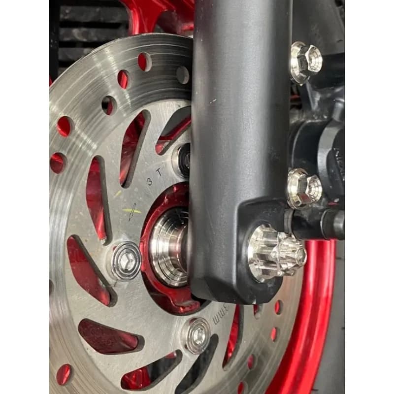 แกนล้อหน้า Giorno.PCX 160 .Lead.ADV160.ADV150ลายเฟืองดาว.งานสแตนเลสแท้สวย💯ราคาอันละ