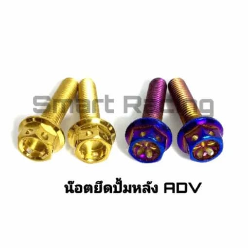 น็อตยึดปั้มหลัง ADV150 / PCX160 รุ่น ABS / CLICK160 รุ่น ABS น็อตยึดปั๊มหลัง น็อตยึดคาลิปเปอร์หลัง (น็อต 2 ตัว)
