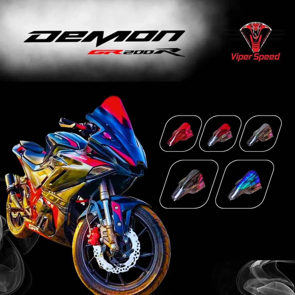 ชิวหน้าพรีเมียม Gpx Demon Gr200R: อะคริลิคใสพิเศษ หนา 3 มม.