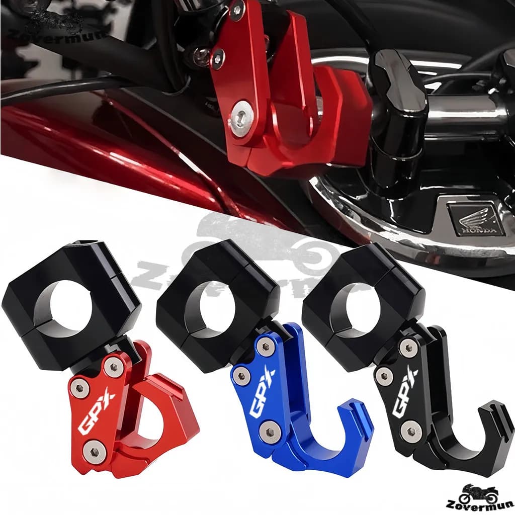 ตะขอแขวนอเนกประสงค์ CNC พรีเมียม สำหรับ GPX Legend 250, Racer 200, Demon 150GR, Drone, GR200R (2023-2025) รองรับแฮนด์ 22-28mm