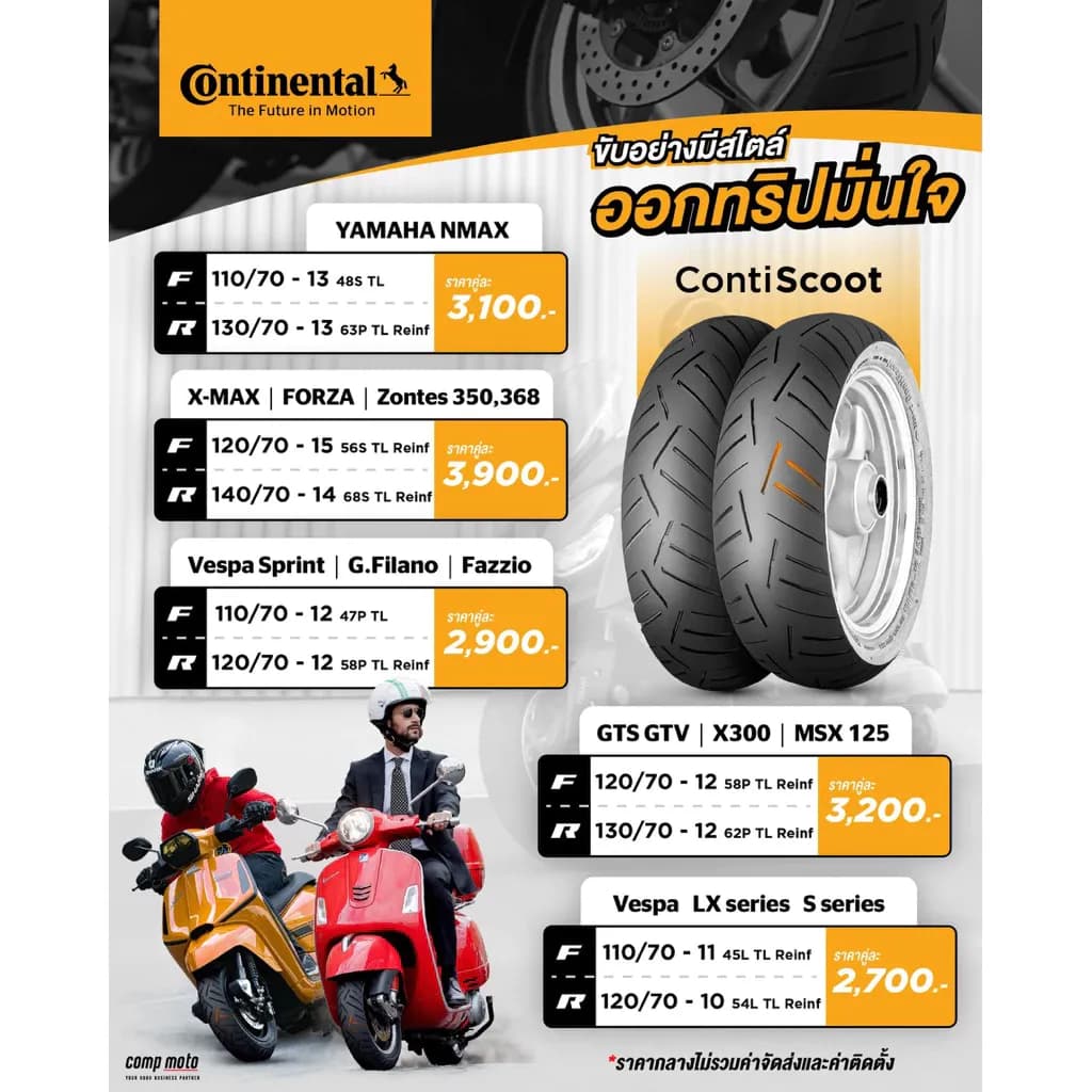 contiscoot Vespa Nmax Forza grand filano zontes 350 ,368,ADV 160