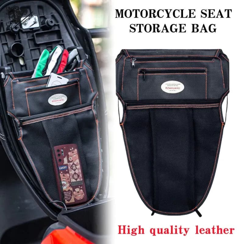 【Su MT】กระเป๋าใต้เบาะ Honda Forza350 NSS350 Forza300 หนังPU ออแกไนเซอร์ กระเป๋าเก็บของใต้เบาะมอเตอร์ไซค์ สกู๊ตเตอร์ มีซิป กันน้ำ เพิ่มพื้นที่จัดเก็บ
