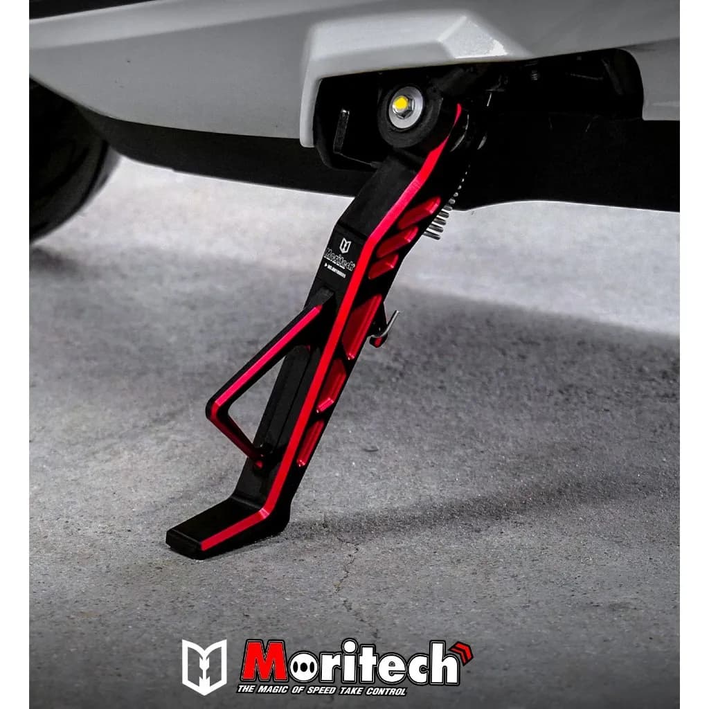 ขาตั้งข้าง MORITECH อลูมิเนียม CNC 2-Tone 7" สำหรับ Honda Giorno-125 และ Lead-125 (0492)