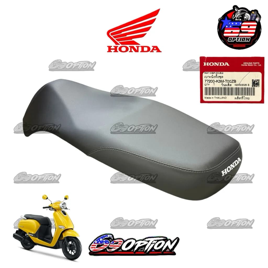 เบาะเดิม Honda Giorno แท้ศูนย์ (หนังสีดำ) รหัส 77200-K3M-T00ZB