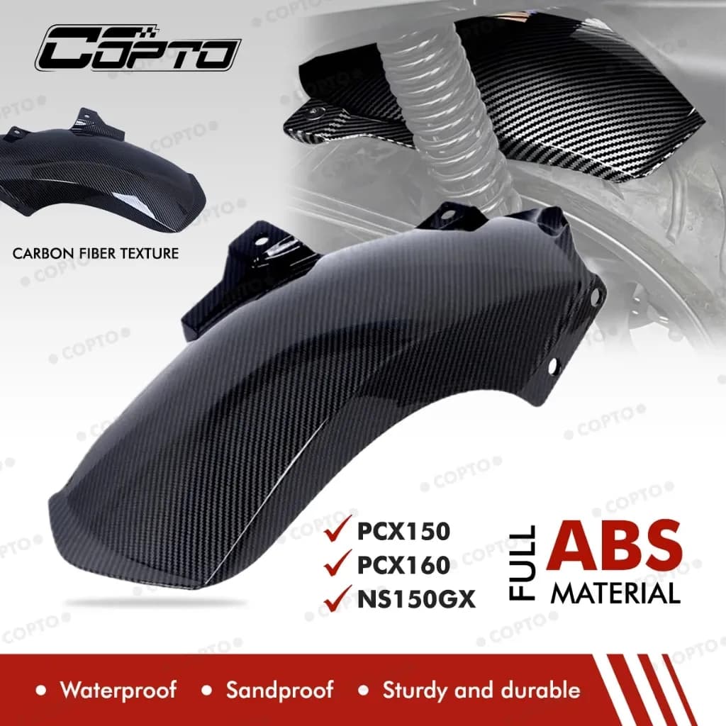 บังโคลนหลัง Honda PCX160 / ADV160 ลายคาร์บอนไฟเบอร์ กันน้ำ กันโคลน ติดตั้งง่าย