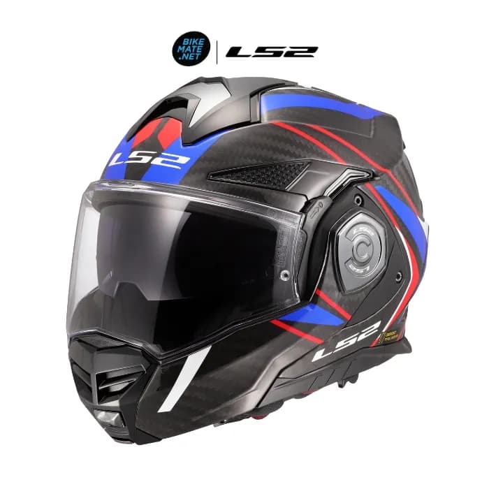 LS2 FF901 Advant X Carbon Future II Blue White หมวกกันน็อคยกคาง ทัวร์ริ่ง