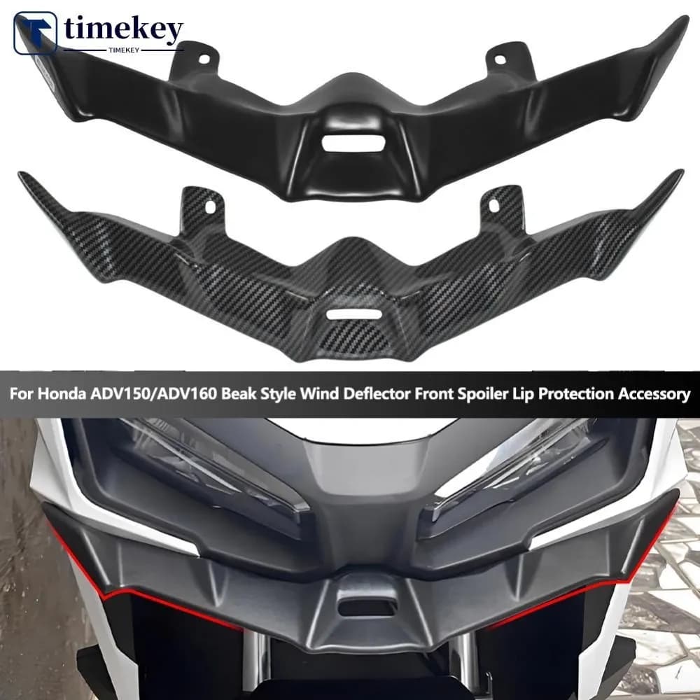 TME ไฟหน้ารถจักรยานยนต์ Guard Bar สําหรับ Honda ADV150/ADV160 Beak สไตล์ Wind Deflector สปอยเลอร์ด้านหน้า Lip Protection อุปกรณ์เสริม