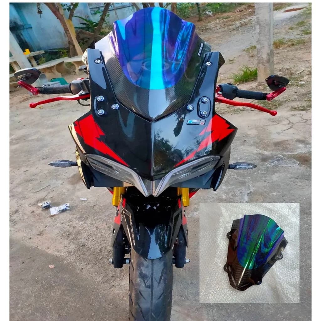 ชิวหน้า GPX-DEMON150 GR เคฟล่าปรอทV.3 วัสดุอะคริลิคหนา 3 มิล พรีเมียมคุณภาพสูง