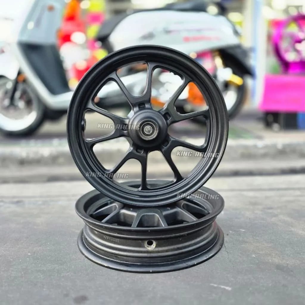 ล้อแม็กแท้ศูนย์ Honda Giorno (รุ่น STD) ขอบ 12 สีดำ (1 คู่ หน้า-หลัง)