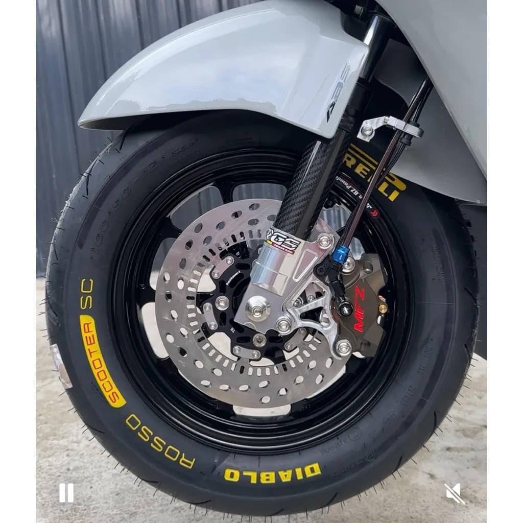 ยาง Pirelli Diablo Rosso Scooter SC สำหรับ Honda Giorno (หน้า 100/90-12, หลัง 120/80-12) ของแท้