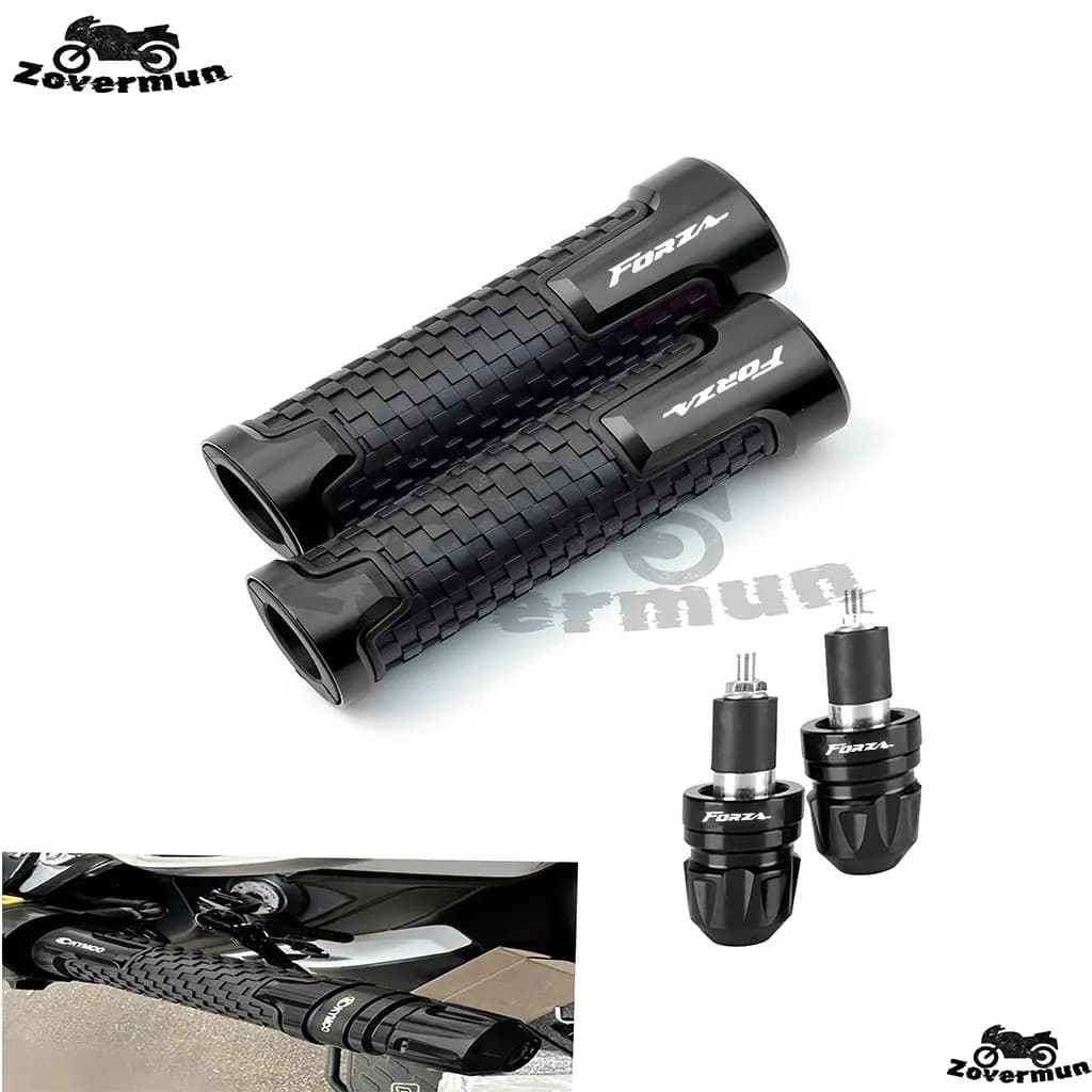 สําหรับ Honda FORZA Forza350 300 250 125 อุปกรณ์เสริมรถจักรยานยนต์ CNC Bar End พร้อมที่จับรถจักรยานยนต์ Grip Handle Bar End Forza