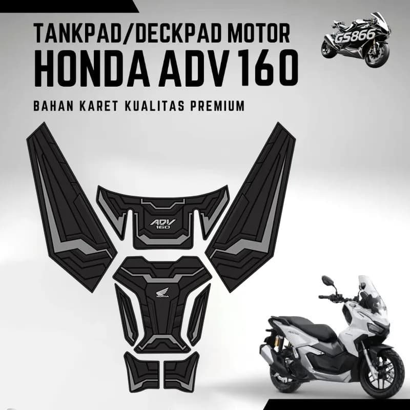แผ่นยางกันรอยถังน้ำมัน Honda ADV 160 แผ่นยางหนาคุณภาพสูง ลวดลายปั๊มนูน / อุปกรณ์เสริม