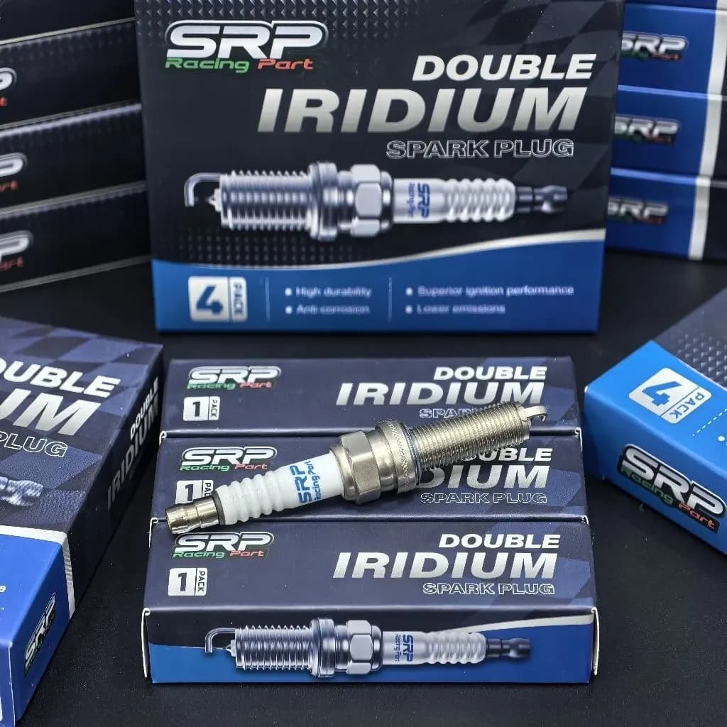 หัวเทียนSRP DOUBLE IRIDIUM ไฟคม แรง เสถียร ใส่Giorno+125,Lead 4v,Pcx160,Click160,Adv160,Forza350,Forza300,Xmax300,Adv350