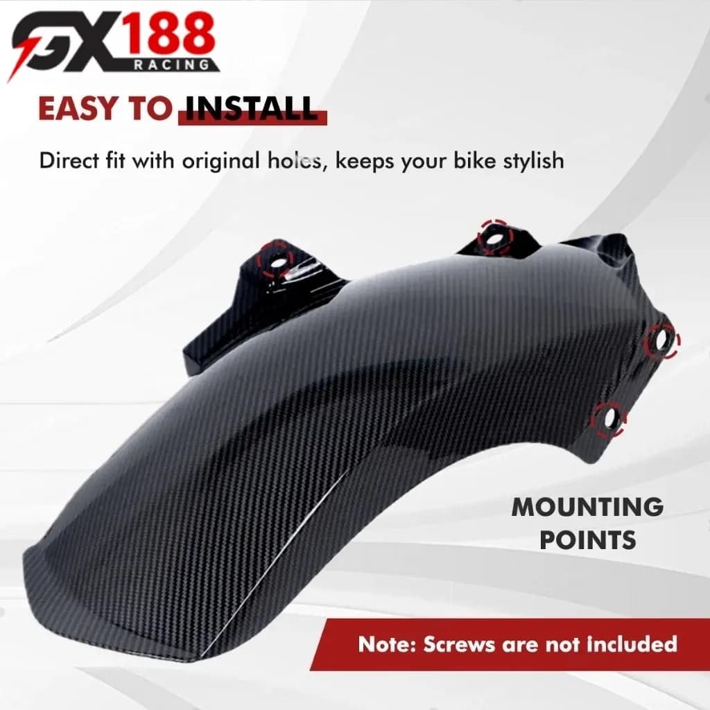 Honda ADV PCX160 บังโคลนหลัง ขยายและเสริมแรง สีดําด้าน พร้อมเนื้อคาร์บอนไฟเบอร์ บังโคลนมอเตอร์ไซค์