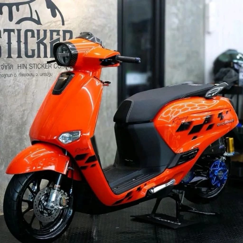 สติกเกอร์ลายคลีน H.7 Honda Giorno - Hinsticker
