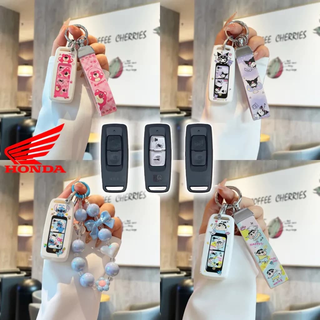 เคสกุญแจรถจักรยานยนต์ Honda เหมาะสำหรับ Giorno+,Pcx160, Scoopy 2023-2025,SH,Click160, Adv350, Giorno,Forza Lead 125 2022-2025 ฝาครอบกุญแจ, เปลือกกุญแจ เคส กุญแจ เคสรีโมท pcx