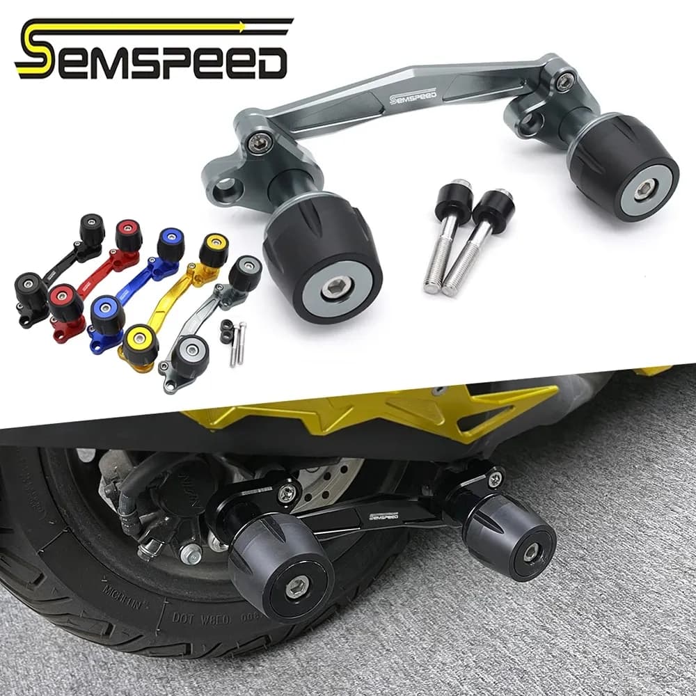 Semspeed CNCรถจักรยานยนต์ด้านหลังท่อไอเสียFalling Anti Crash GUARDสําหรับ FORZA 350 300 250 XMAX 300 250 คลิกVario ADV PCX 160 150 125