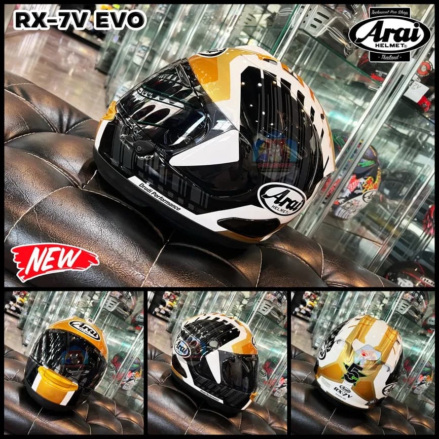 หมวกกันน็อค Arai RX-7V รุ่น Jonathan Rea Gold