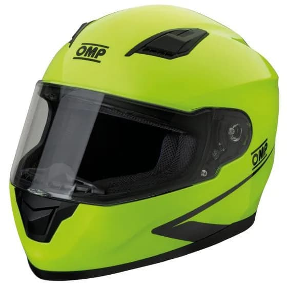 หมวกกันน็อค OMP Circuit Evo Helmet – สีเหลือง Fluro (ECE 22.05)