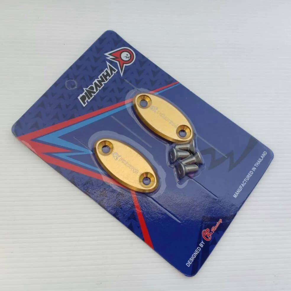 ฝาปิดรูกระจกมองหลัง CNC อลูมิเนียม สีทอง (Gold Edition) สำหรับ Honda CBR250 / CBR650 / CBR150 และ GPX Demon 150GR / 200R
