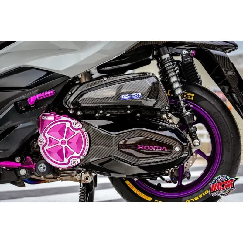 ปิดแคร้งCVT สีทูโทน คาร์บอนJR ตรงรุ่น Forza350 งานIT Salaya ช่างอิฐศาลายา มี5สี