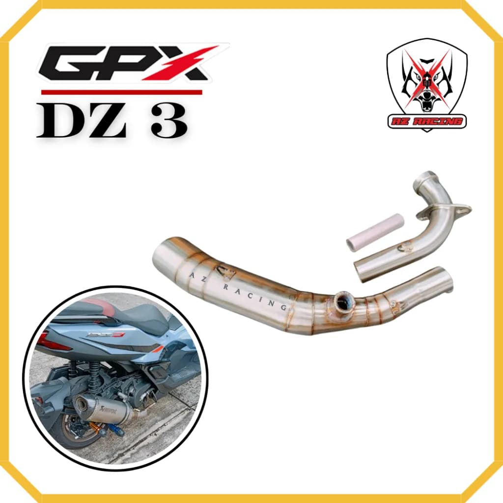 คอท่อ GPX DZ3 ปี 2024 แสตนเลสสวม 2 นิ้ว(51 มิล)
