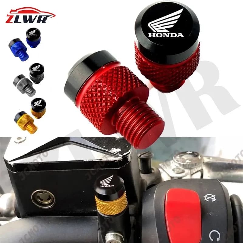 ZLWR 2 ชิ้นเหมาะสำหรับ Honda ADV 160 150 FORZA 350 PCX 160 150 กระจกมองหลังรถจักรยานยนต์หมวก, กระจกมองหลัง handlebar ปลั๊ก, อุปกรณ์ปรับเปลี่ยน