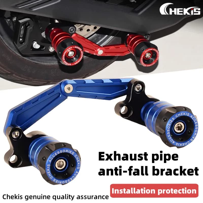 Chekis ท่อไอเสียย้อนกลับ anti-fall bracket ดัดแปลงอุปกรณ์เสริมกันชนกันชนป้องกันสําหรับ HONDA ADV150 ADV350 ADV 150 350