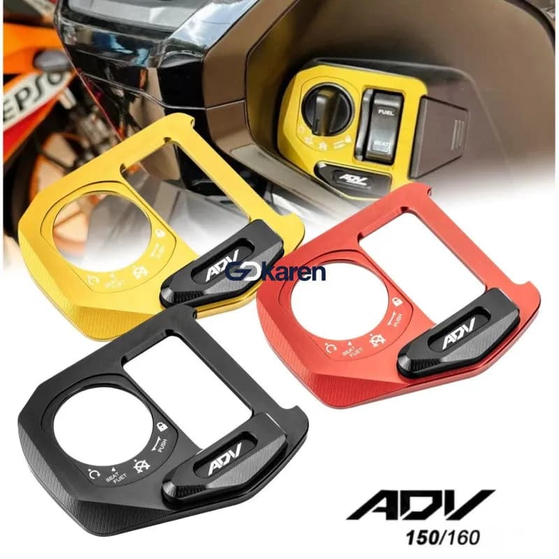 สําหรับ Honda ADV160 ADV 160 2022-2024 2025 อุปกรณ์เสริมสวิตช์จุดระเบิด CNC ล็อคไฟฟ้าปุ่มฝาครอบ Protector