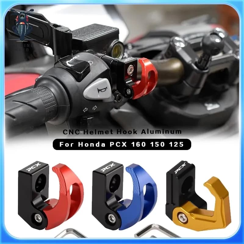 สําหรับHONDA ADV 160/150/350 PCX 160/150/125 อุปกรณ์เสริมรถจักรยานยนต์CNCหมวกกันน็อคตะขออลูมิเนียมตะขอHandlebarพับตะขอADV160 PCX160