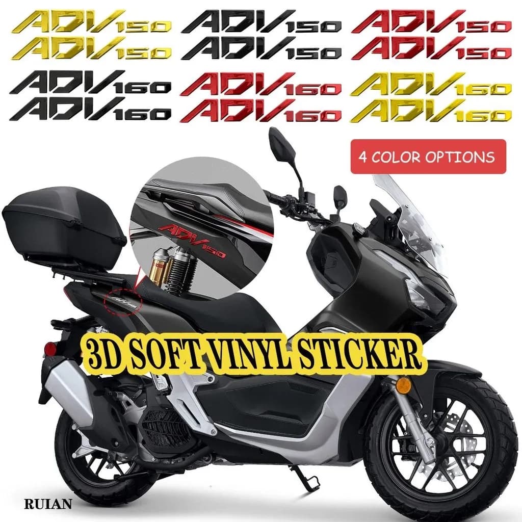 สามมิติสติกเกอร์พลาสติกอ่อนสําหรับรถจักรยานยนต์ ADV160 ADV150 Body สติกเกอร์ตกแต่ง Adv 160 Adv 150 Adv 160 Adv 150 อุปกรณ์เสริม Decals