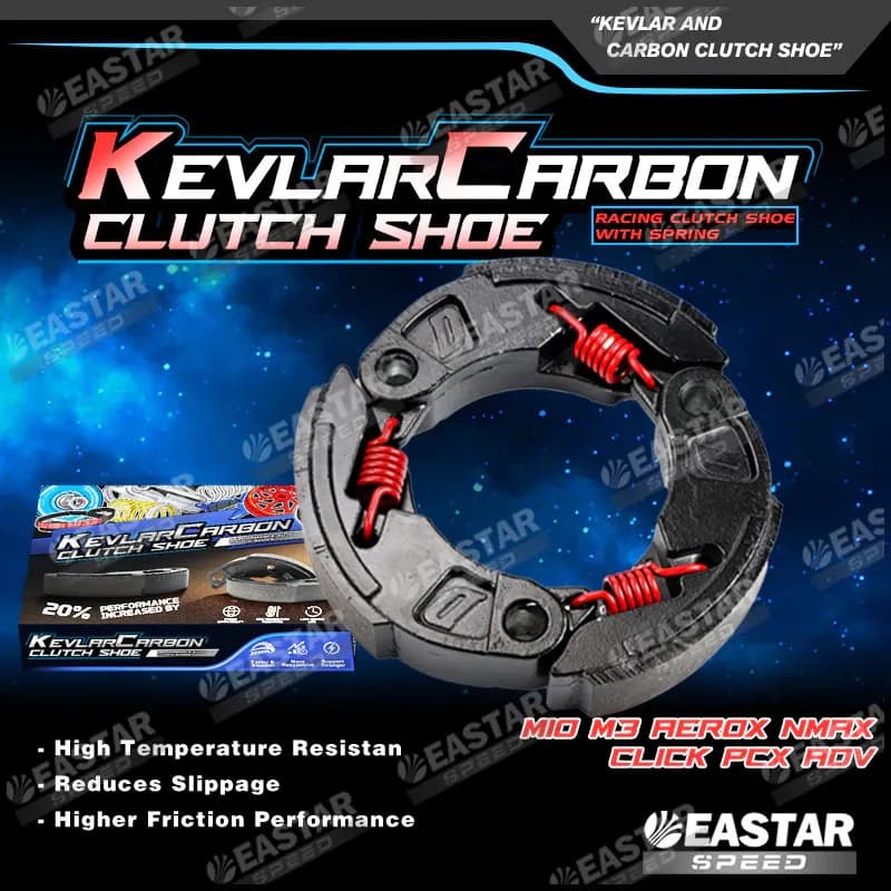 คลัตช์คาร์บอนผสมเส้นใยทองแดง Giorno Lead , PCX125/150/160 , CLICK110/125/150/160 , ADV150/160 , Mio, Fino, Nouvo อะไหล่แต่ง